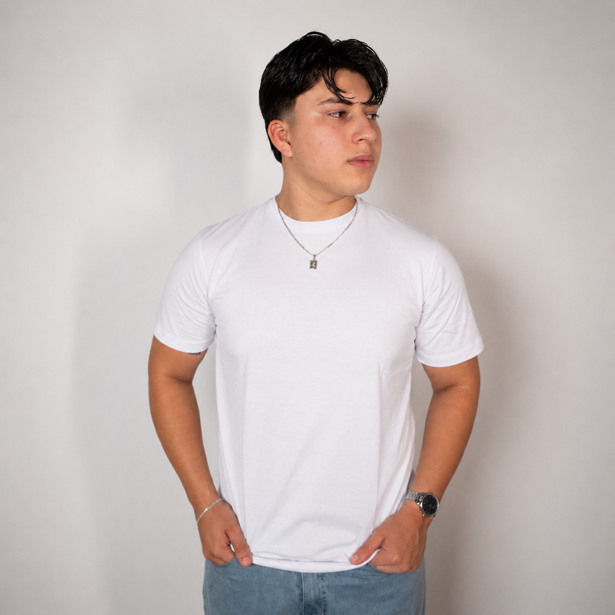 Camiseta Slim Fit Blanca