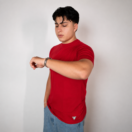 Camiseta Slim Fit Roja